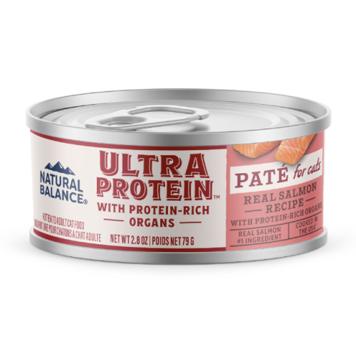 Natural Balance Ultra Protein 2.8oz Pate for Cats [Real Salmon Recipe] with Protein-Rich Organs 雪山牌 頂級肉醬罐 全齡貓主食 三文魚肉醬 (00699)
